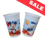 Playful Mickey plastic cups - 8pcs.- 200ml.