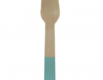 wooden forks - blue