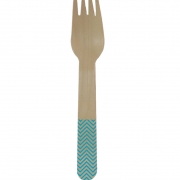 wooden forks - blue