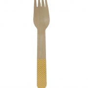 wooden forks - yellow