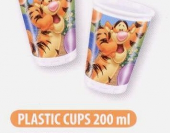 Plastic cups  Winnie Alphabet - 8 бр.